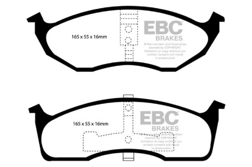 Picture of EBC 99 - 04 Chrysler 300M 3.5 Greenstuff Front Brake Pads