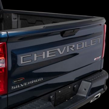Picture of Putco 2020 Chevy Silv 25003500 Blk Platinum Tailgate Letters - CHEVROLET - Stamped Version