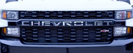 Picture of Putco 19 - 20 Chevy Silverado LD - Grille Letters - Stainless Steel Chevrolet Letters