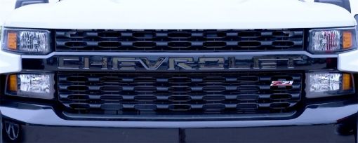 Picture of Putco 19 - 20 Chevy Colorado - Grille Letters - Black Platinum Chevrolet Letters