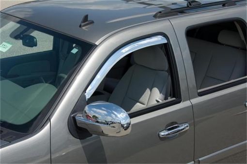 Picture of Putco 14 - 14 Chevrolet Silverado HD - Crew Cab (Front Only) Element Chrome Window Visors