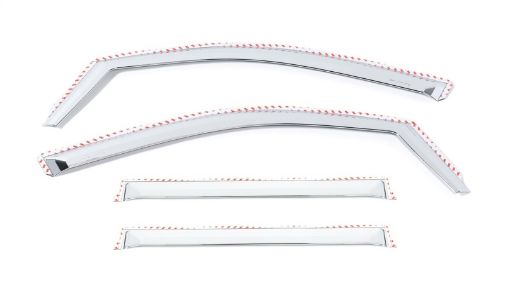 Picture of Putco 19 - 20 Chevy Silverado GMC Sierra 1500 - Crew Cab (Set of 4) Element Chrome Window Visors