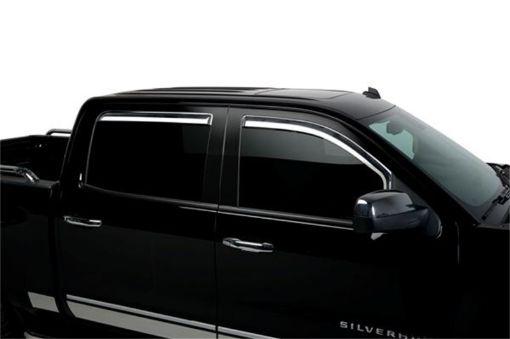 Picture of Putco 14 - 18 Chevy Silverado LD - 4 Door - Crew Cab Element Chrome Window Visors