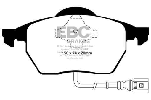 Picture of EBC 99 - 06 Audi TT 1.8 Turbo Yellowstuff Front Brake Pads