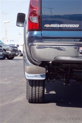 Picture of Putco 03 - 06 Chevrolet Silverado LDHD w Factory Flares (Rear) Form Fitted Mud Skins