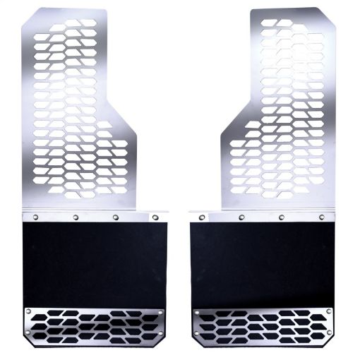 Picture of Putco 15 - 19 Chevy SilvSierra HD Dually (Front) - Set of 2 Mud Skins - Polished SS w Hex Shield