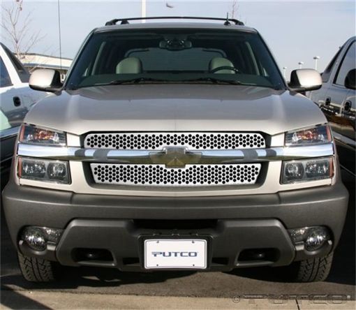 Picture of Putco 02 - 06 Chevrolet Avalanche wBody Cladding Punch Stainless Steel Grilles