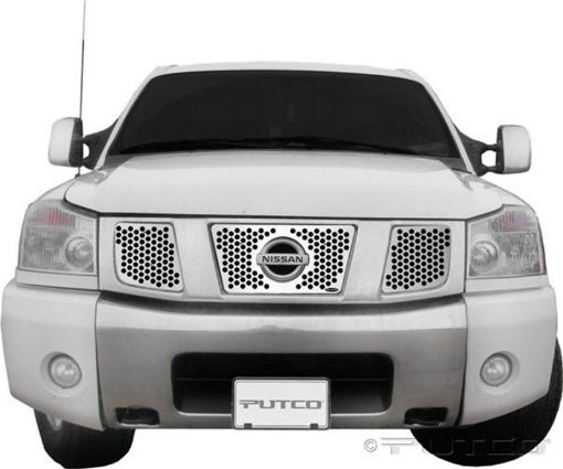 Picture of Putco 04 - 07 Nissan Titan Armada Punch Stainless Steel Grilles