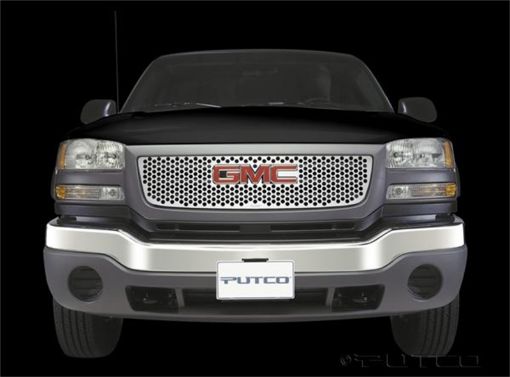 Picture of Putco 03 - 06 GMC Sierra LDHD - w Logo CutOut - Does not Fit Denali Punch Stainless Steel Grilles