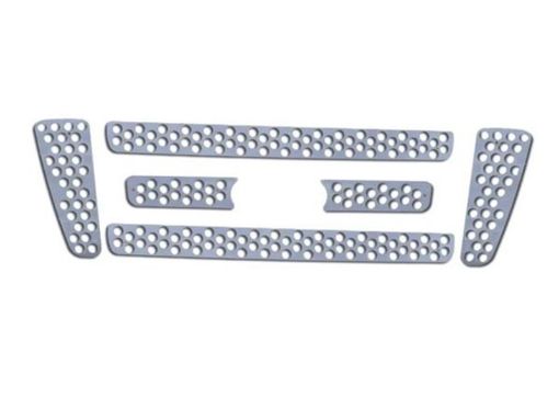 Picture of Putco 04 - 08 Ford F - 150 (Bar Grille) w Logo CutOut (6 - pcs Does not Cover Bumper) Punch SS Grilles