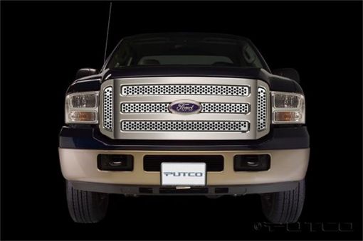 Picture of Putco 05 - 07 Ford SuperDuty - Including Side Vents Punch Stainless Steel Grilles