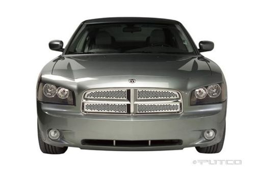 Picture of Putco 06 - 10 Dodge Charger (Honeycomb Style) - Main Grille Punch Stainless Steel Grilles