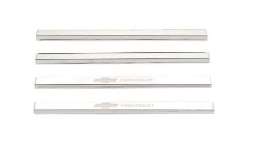 Picture of Putco 14 - 18 Chevy Silv LD - Regular Cab w CHEVROLET Etching (4pcs) SS Door Sills