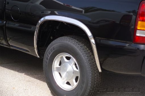 Picture of Putco 00 - 06 Chevrolet Suburban - Full wo Fender Flares - 1.5in Wide Stainless Steel Fender Trim