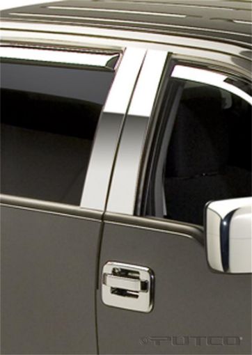 Picture of Putco 04 - 14 Ford F - 150 Super Crew Super Cab - 4pcs Stainless Steel Pillar Posts Classic