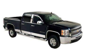 Picture of Putco 15 - 19 Chevy Silverado HD - Regular Cab Dually 8pcs Stainless Steel Rocker Panels
