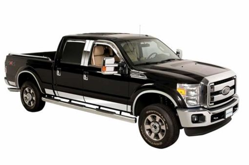 Picture of Putco 11 - 16 Ford SuperDuty - Super Cab 8ft Long Box - 12pcs - 6.25in Wide SS Rocker Panels