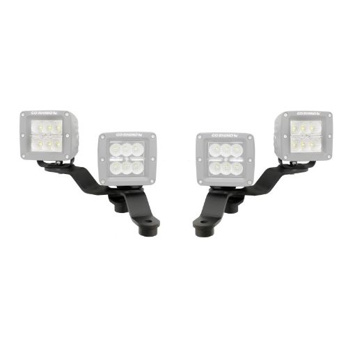 Picture of Go Rhino 18 - 20 Jeep Wrangler JLJLUGladiator JT Light Mount - Two 3in Cubes Offset