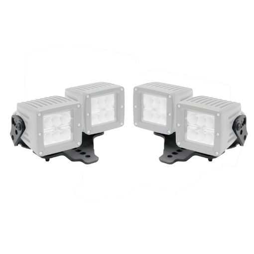 Picture of Go Rhino 18 - 20 Jeep Wrangler JLJLUGladiator JT Light Mount - Two 3in Cubes
