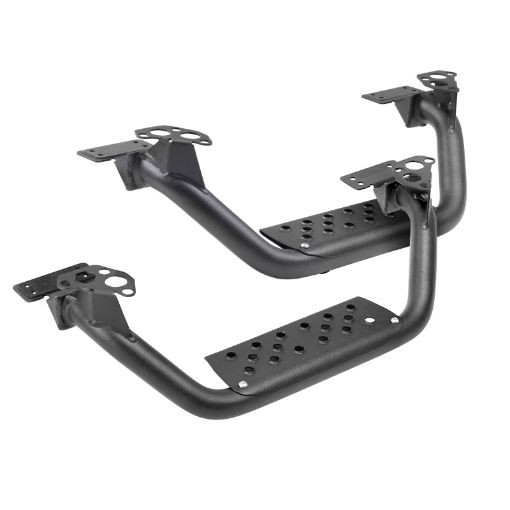 Picture of Go Rhino Dominator Extreme D6 SideSteps - Tex Blk - 4in Drop Down Steps (Pair)
