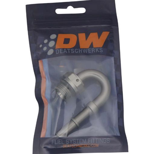 Picture of DeatschWerks 8AN ORB Male to 38IN Male EFI Quick Connect Adapter 180 Deg.