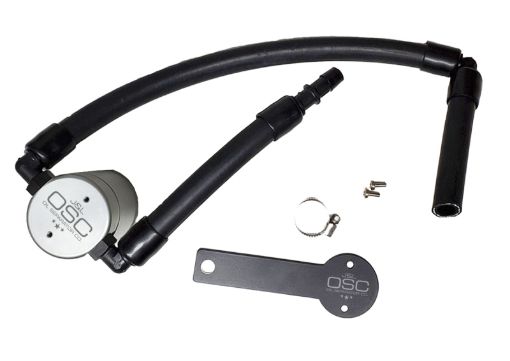 Picture of JL 18 - 22 Kia Stinger GT 3.3TT Passenger Side Oil Separator 3.0 - Clear Anodized