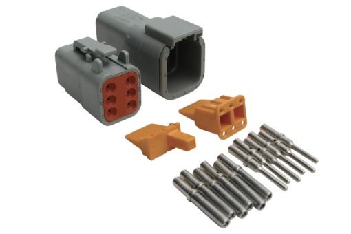 Picture of Haltech Matching Set of Deutsch DTM - 6 Connectors 7.5 Amp Plug Pins
