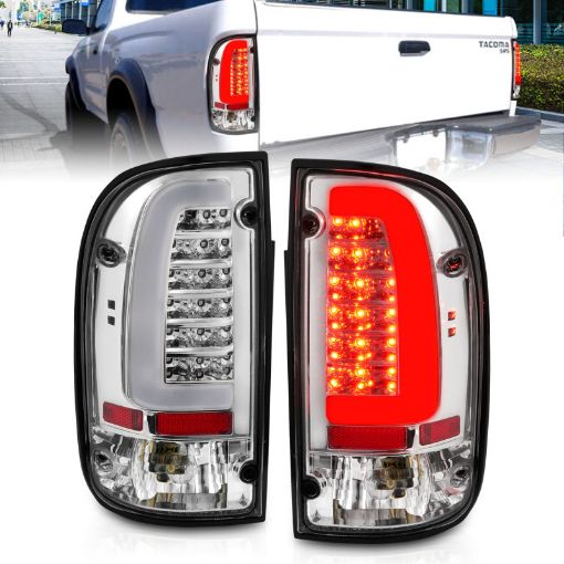 Picture of ANZO 95 - 00 Toyota Tacoma LED Taillights Chrome Housing Clear Lens (Pair)