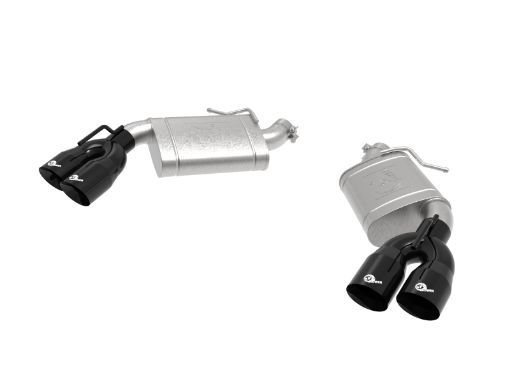 Picture of aFe POWER MACH Force - Xp 3in Axle - Back Exhaust 16 - 20 Chevrolet Camaro SS V8 6.2L wMufflers - Black