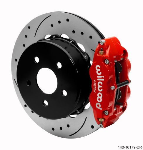Picture of Wilwood Narrow Superlite 4R Rear Brake Kit 14.00in Red 2020 - Up Jeep JT w Lines