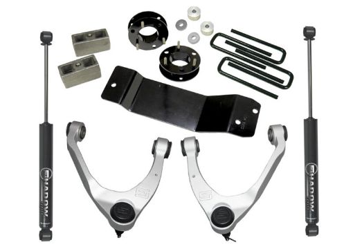 Picture of Superlift 07 - 16 Chevy Silv 1500 4WD 3.5in Lift Kit w Cast Steel Control Arms Rear Shocks