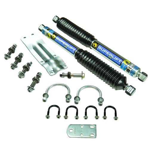 Picture of Superlift 73 - 91 GM 12 Ton 4WD Vehicles Solid Axle Dual Steering Stabilizer Kit w SS Shocks by BIL