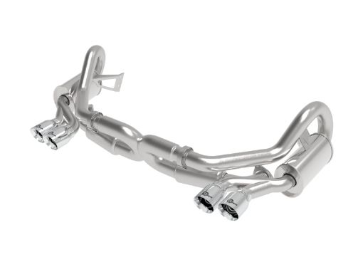 Picture of aFe MACHForce XP 12 - 16 Porsche 911 Carrera H6 - 3.8L SS - 304 Cat - Back Exhaust w Polished Quad Tips