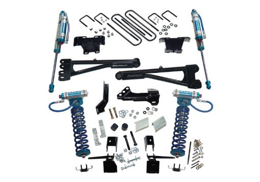 Picture of Superlift 17 - 19 Ford F - 250 SD 4WD 4in King Rad. Arm Lift Kit wKing FR Coils Rear Reservoir Shocks