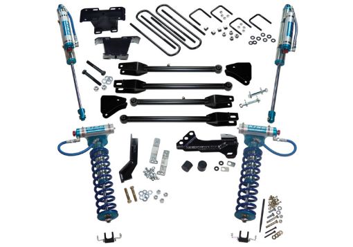 Picture of Superlift 17 - 19 Ford F - 250 SD 4WD 4in Lift Kit w4 - Link King Front CoiloversRear Reservoir Shocks