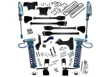 Picture of Superlift 17 - 19 Ford F - 250 SD 6in 4in Lift Kit w4 - Link King Front CoiloversRear Reservoir Shocks