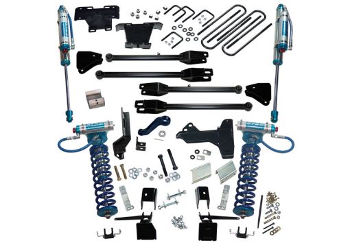 Picture of Superlift 17 - 19 Ford F - 250 SD 6in 4in Lift Kit w4 - Link King Front CoiloversRear Reservoir Shocks