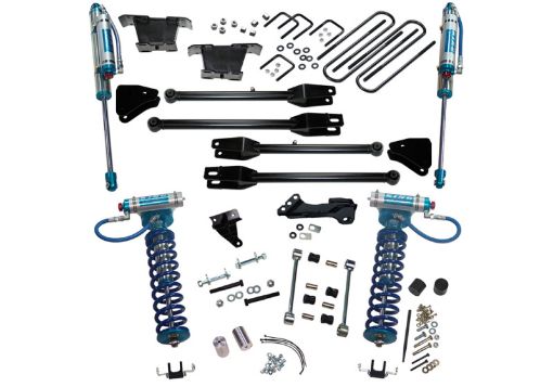 Picture of Superlift 08 - 10 Ford F - 250 SuperDuty 4WD 4in Lift Kit w 4 - Link Conv King Coilovers Rear Shocks