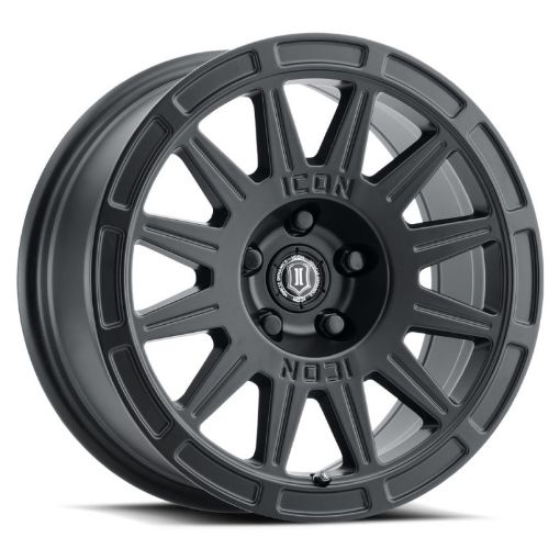 Picture of ICON Ricochet 15x7 5x100 15mm Offset 4.6in BS 56.1mm Bore Satin Black Wheel