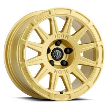 Picture of ICON Ricochet 15x7 5x100 15mm Offset 4.6in BS 56.1mm Bore Gloss Gold Wheel