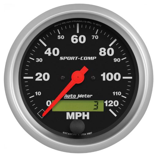 Picture of Autometer Sport - Comp 3 - 38 inch 120 MPH Electronic Speedometer Gauge