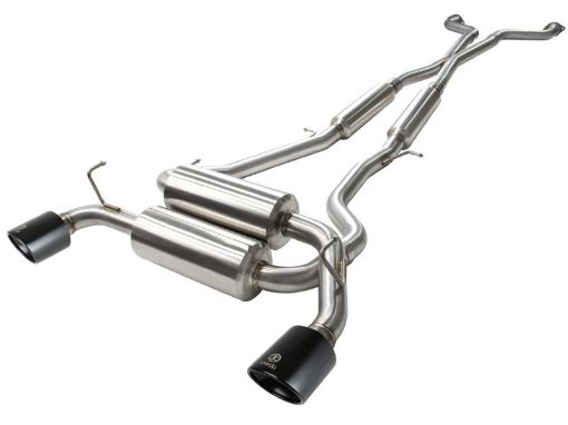 Picture of aFe Takeda 2 - 12 in 304 SS Cat - Back Exhaust System Infiniti G37 08 - 13Q60 14 - 15 V6 - 3.7 w Black Tips