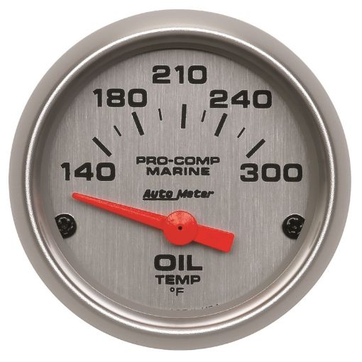 Picture of Autometer Marine Silver Ultra - Lite 2 - 116in Electric Oil Temperature Gauge 140 - 300 Deg F