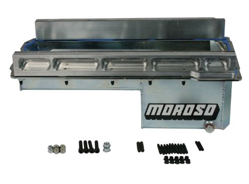 Picture of Moroso Dart LS Next Swap (wAluminum Spacers) Wet Sump 7qt 6in Baffled Steel Oil Pan