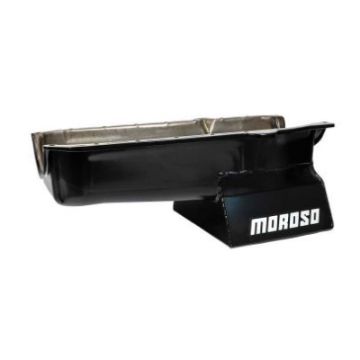 Picture of Moroso 1986 Chevrolet SBC (w1 Piece Rear Main Seal) Wet Sump 7qt 8.25in Steel Oil Pan - Black