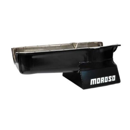 Picture of Moroso 1986 Chevrolet SBC (w1 Piece Rear Main Seal) Wet Sump 7qt 8.25in Steel Oil Pan - Black