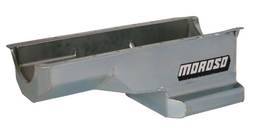 Picture of Moroso Chevrolet Big Block Gen 56GM A Body Kicked Out Wet Sump 6qt 8in Steel Oil Pan