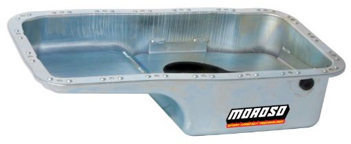Picture of Moroso AcuraHonda 1.6L B16A3 Stock (wOil Drainbacks) Wet Sump 4qt 6in Steel Oil Pan