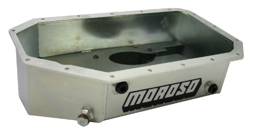 Picture of Moroso AcuraHonda K Series Swap Road Race Baffled Extra Capacity 5.5in Steel Oil Pan