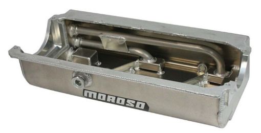 Picture of Moroso DartBrodix Small Block (wThree Pick Ups) Sprint Car Dry Sump 6.5in Aluminum Oil Pan